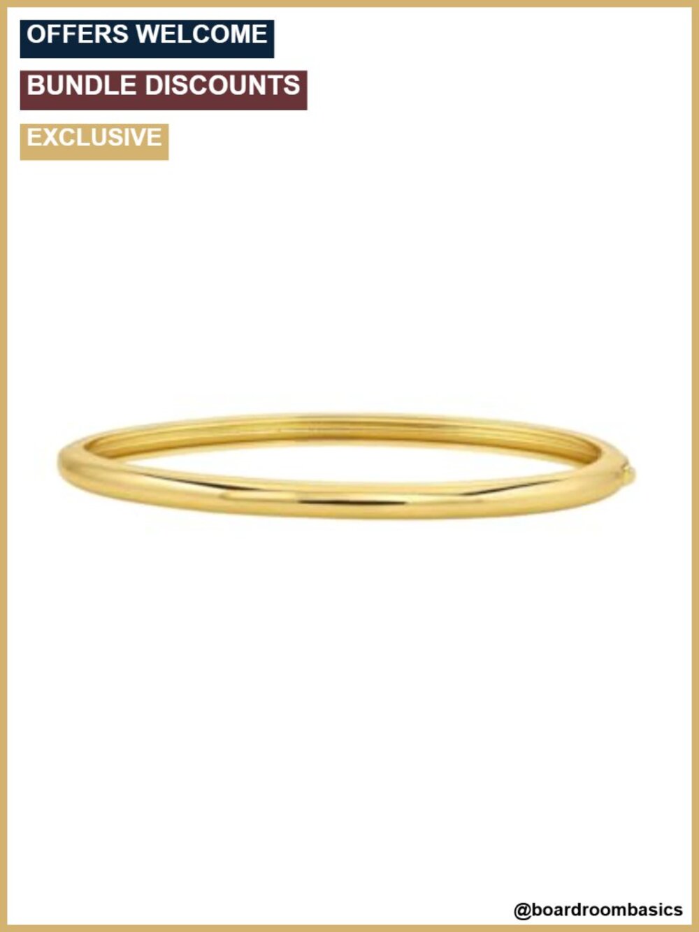 gorjana Paseo Cuff Bracelet 4mm Hinge Closure Minimalist Chic